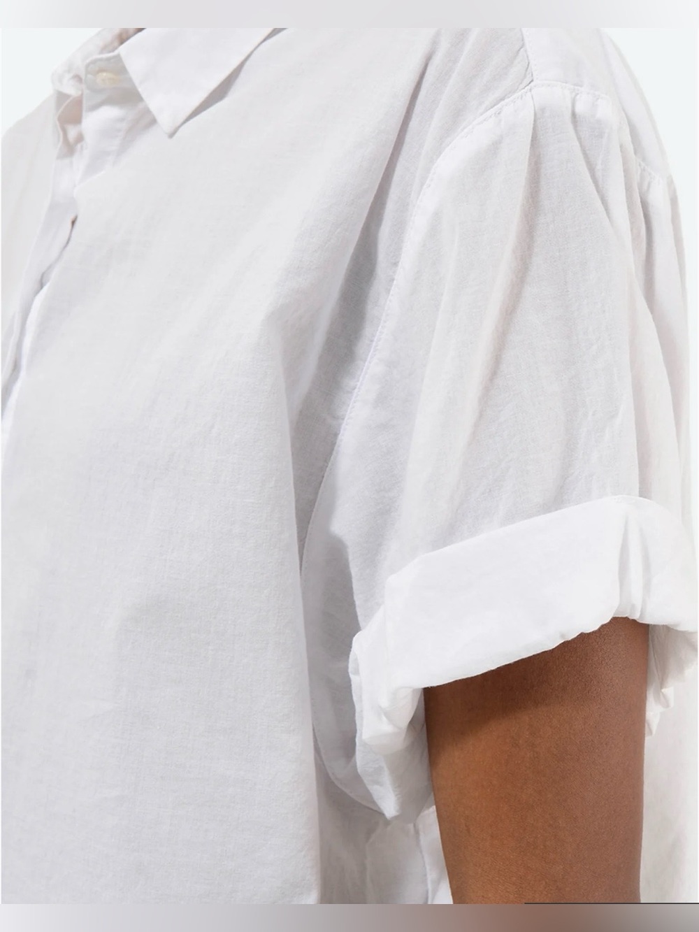 Xirena White Size Small Channing Cotton Shirt Short Sleeve - Picture 3 of 10